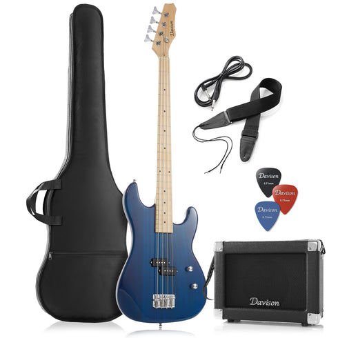 Electric Bass Guitar with 15-Watt Amp - Right Handed Beginner Kit